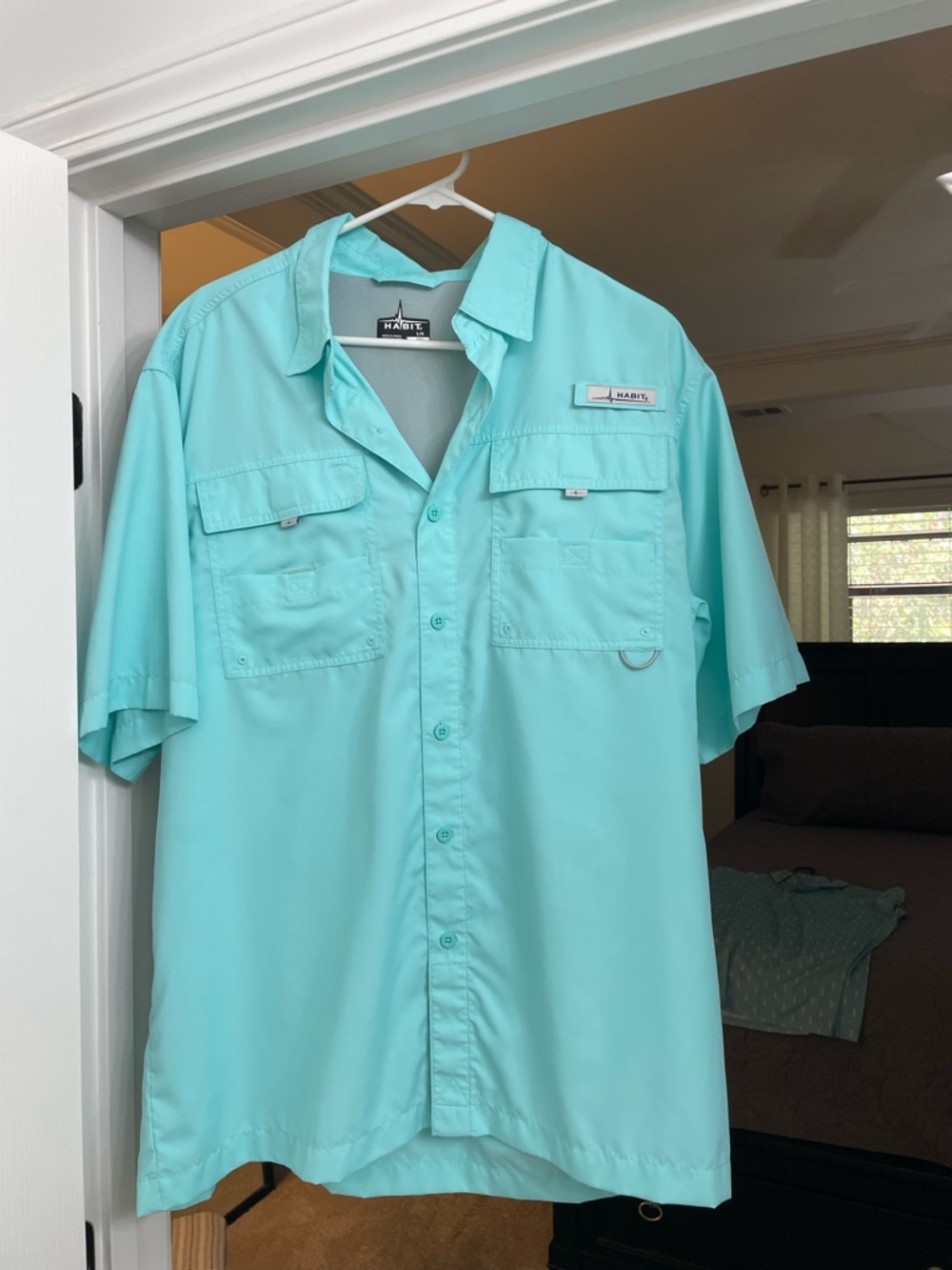 Habit Men’s Short-Sleeve Fishing Shirt - Aqua